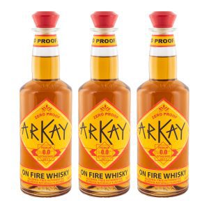 Paquete 12 Botellas — ArKay Alternativa de Whisky "On Fire" Zero Proof · 1 Litro