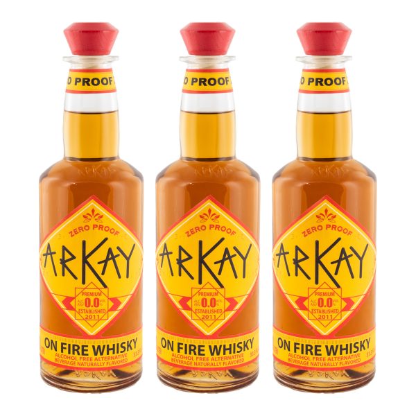 Paquete 12 Botellas — ArKay Alternativa de Whisky "On Fire" Zero Proof · 1 Litro