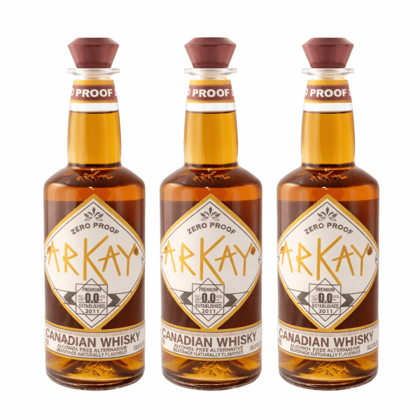 Paquete 12 Botellas — ArKay Versión Zero Proof Whisky Canadiense · 1 Litro