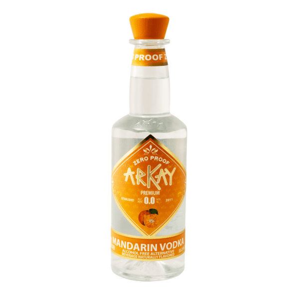 MandarinVodkafotoNew_800x800.png Paquete 12 Botellas — ArKay Vodka Mandarina Zero Proof · 1 Litro